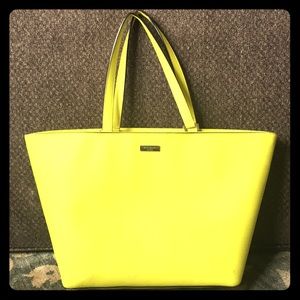 Preowned kate spade bright yellow leather tote